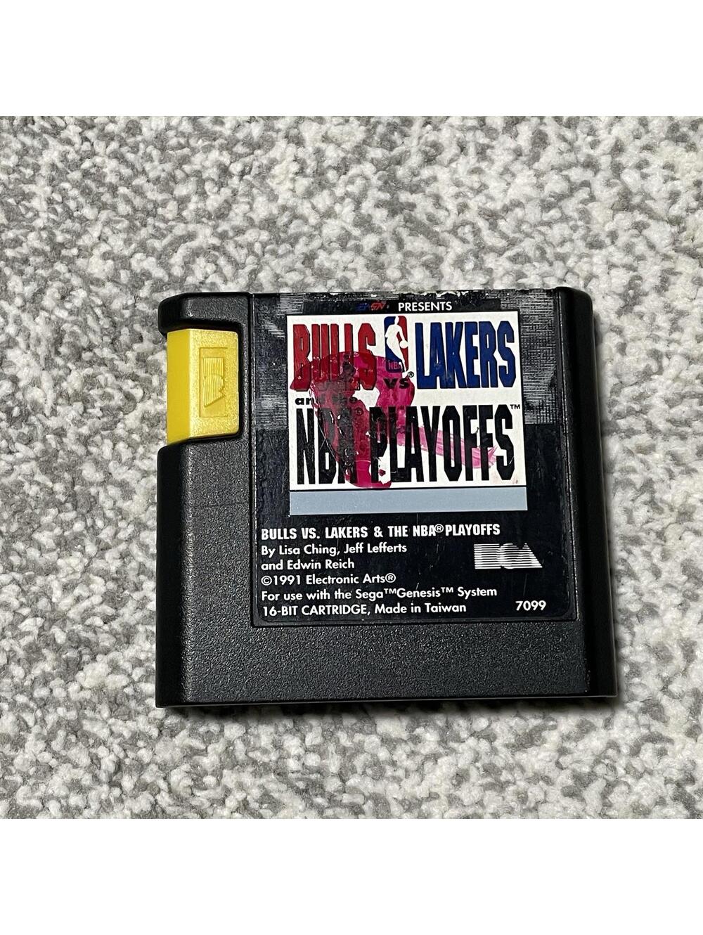 Bulls Vs Lakers & The NBA Playoffs (Sega Genesis, 1991) - Tested Working
